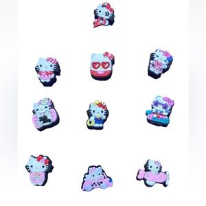 Hello Kitty Various Croc Charms Set Of 10